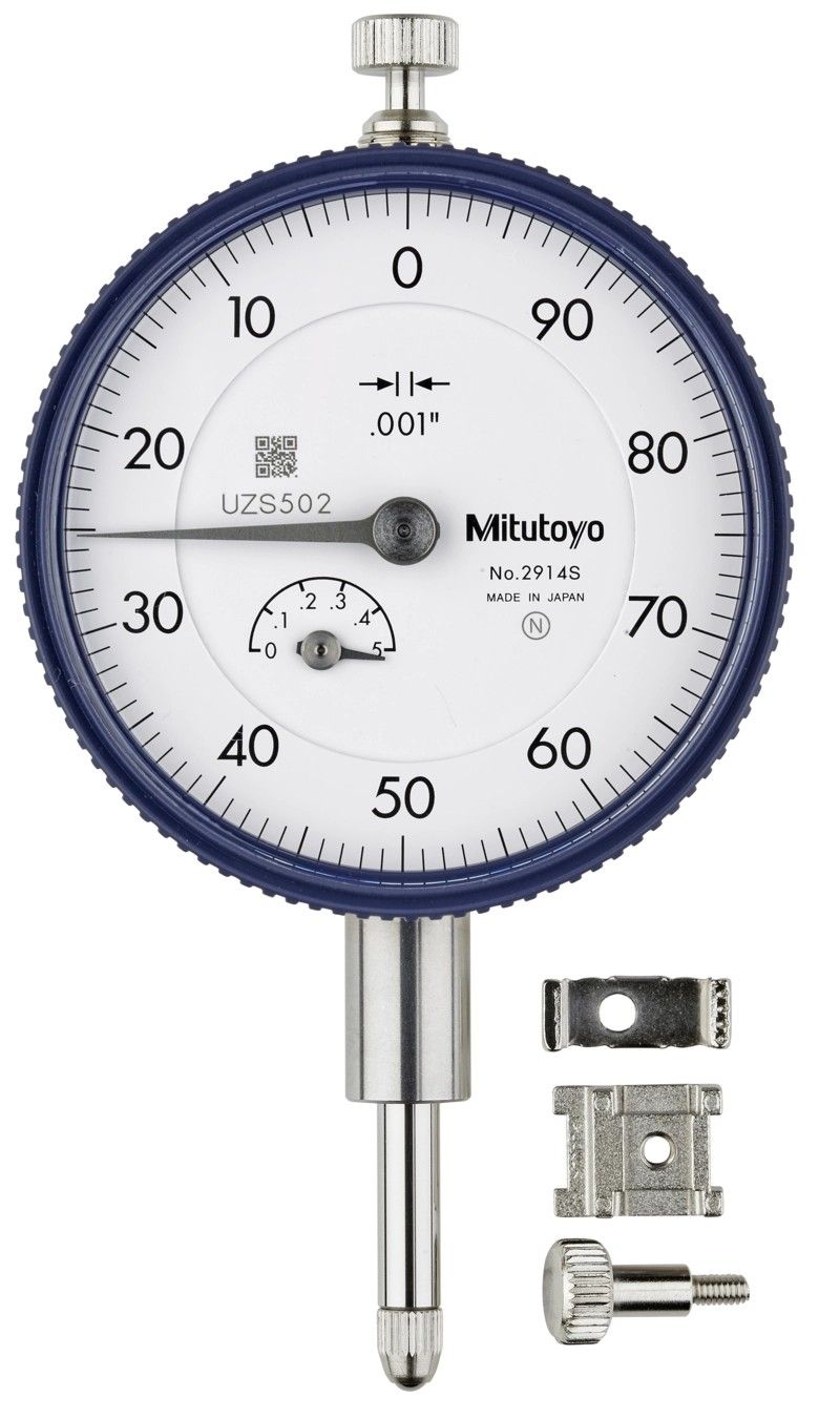 Mitutoyo Mutatós mérőóra, Sorozat 2, ANSI/AGD típus, Ø57 mm, fordított számlap, 0.5", 0.001" (2914A) termék fő termékképe