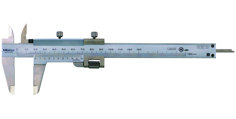 Mitutoyo Nóniuszos tolómérő finomállítóval, 0-180 mm, 0.02 mm (532-102) termék fő termékképe