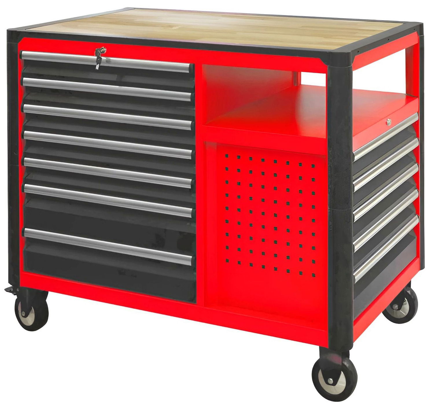 Torin Big Red TRGL3412XXL szerszámos szekrény fa munkalappal, 12 fiókos termék fő termékképe