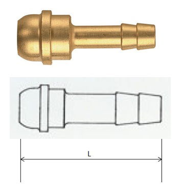 Rectus (STP 13/09) G 1/4 csatlakozású tömlővég, rövid termék fő termékképe