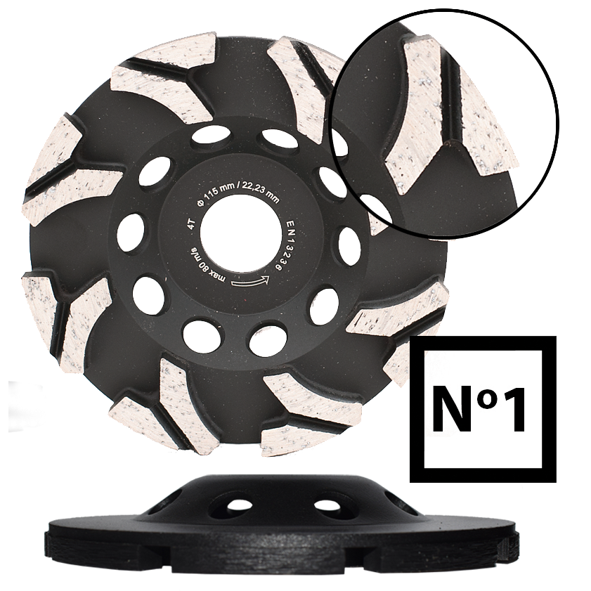 Abraboro 115 x 22.23 mm No.1 gyémántszemcsés betoncsiszoló termék fő termékképe