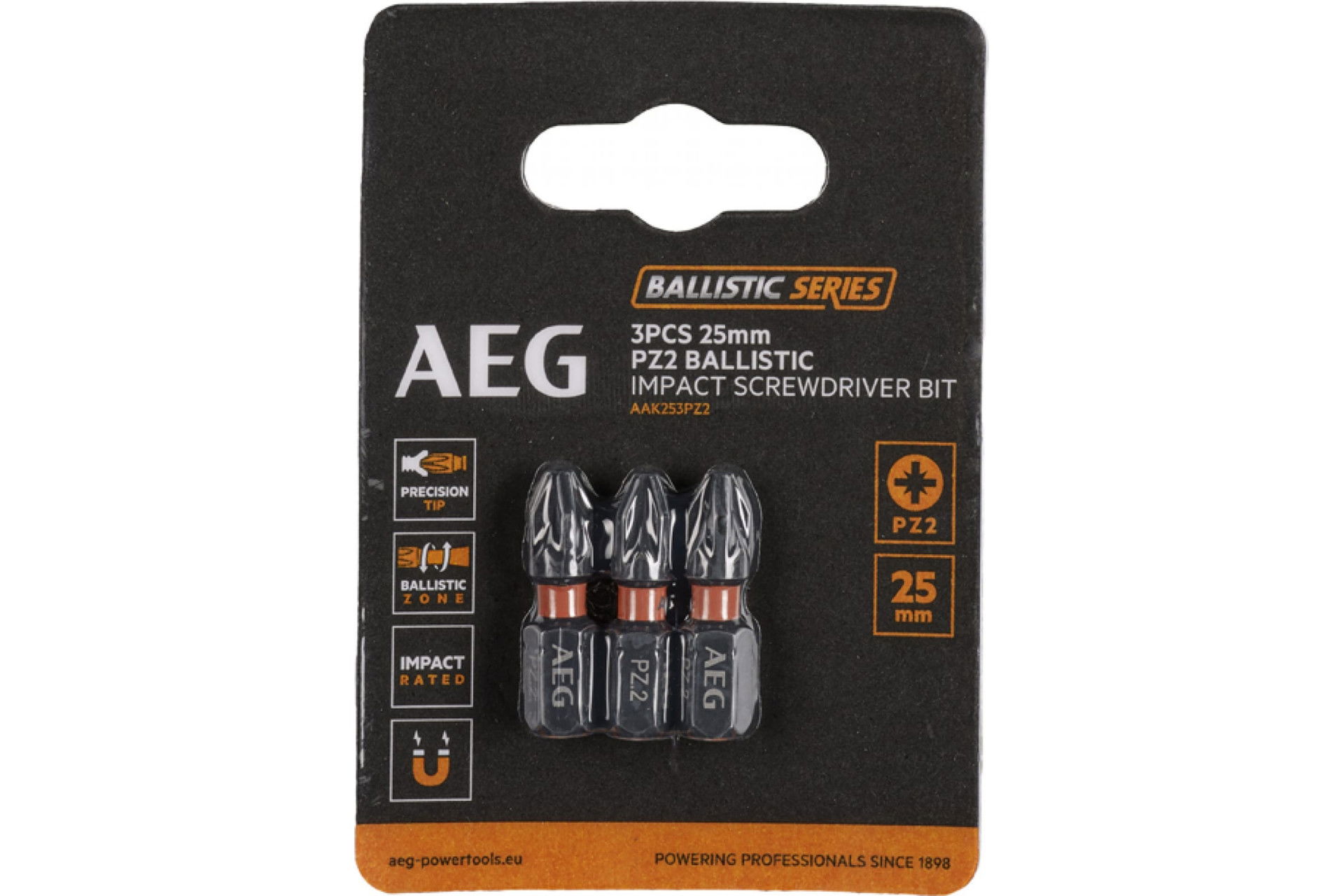 AEG AAK253 25mm PZ2 csavarozó bit 3db/bliszter termék fő termékképe