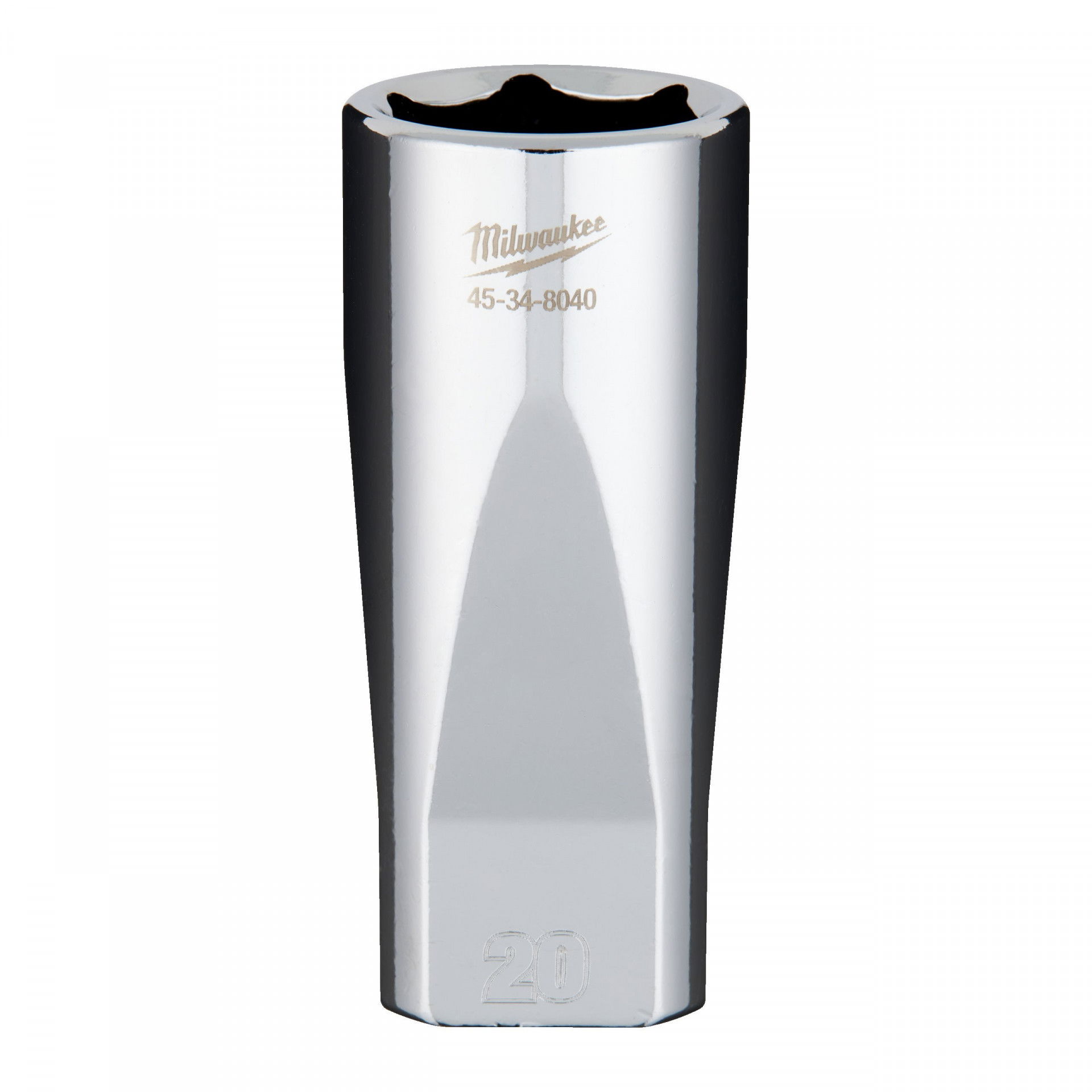 Milwaukee FOUR FLAT™ oldalú 3/8"-os dugókulcs fej, hosszú, 6-lapú, 20 mm termék fő termékképe