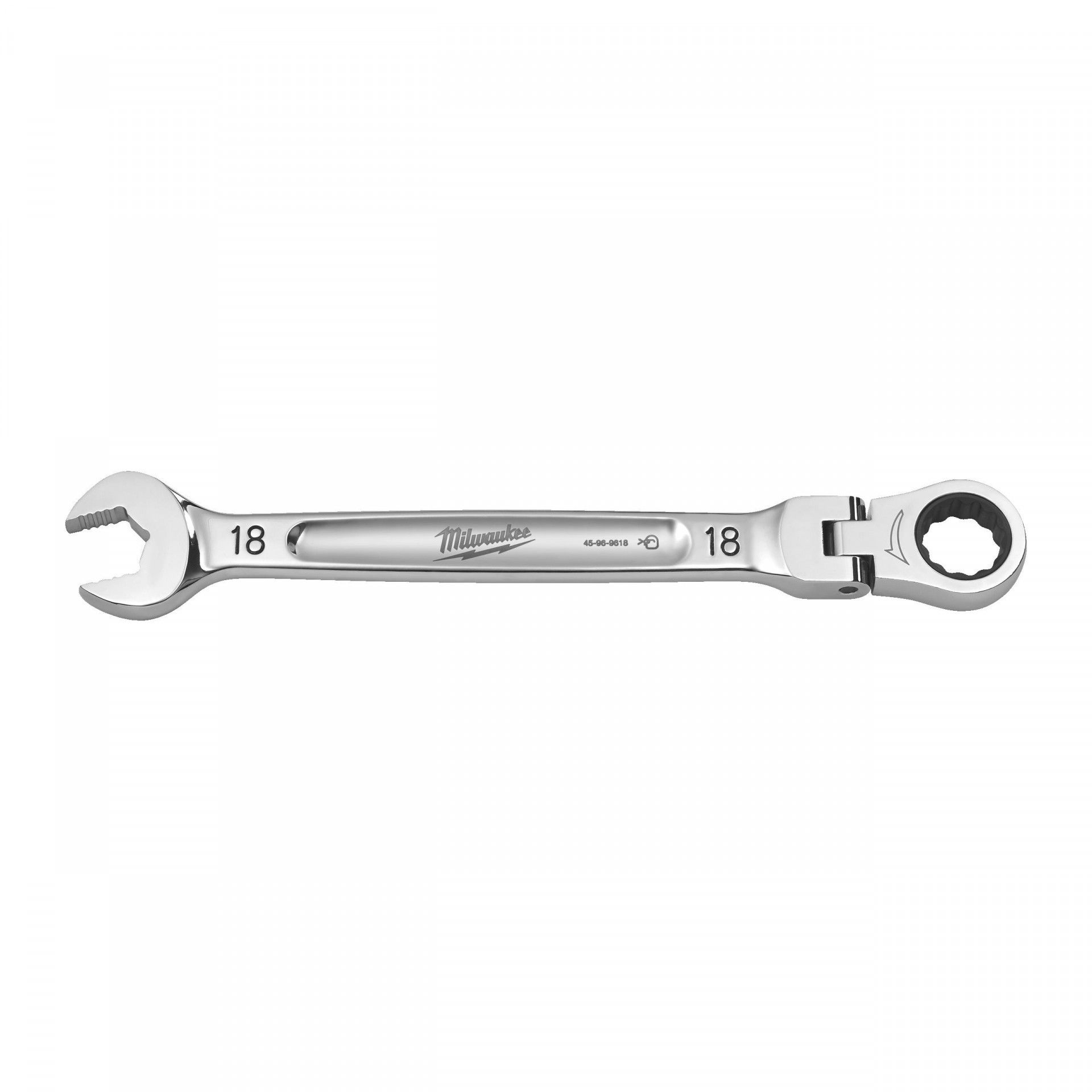 Milwaukee MAX BITE™ csuklós fejű racsnis csillag-villáskulcs, 18 mm termék fő termékképe