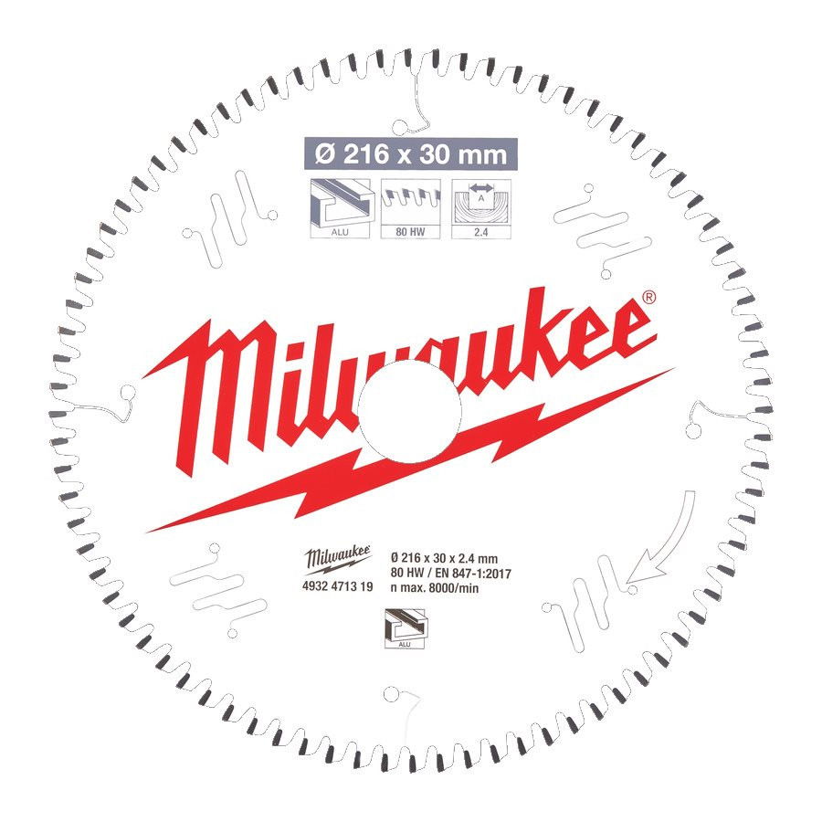 Milwaukee CSB MS Alu körfűrészlap 216/30/80TF termék fő termékképe