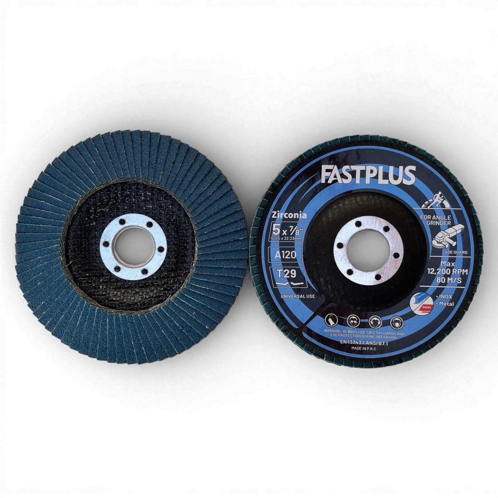 BSP FASTPLUS kúpos lamellás tárcsa 125 P120 | acél - Inox | 10db/csomag termék fő termékképe